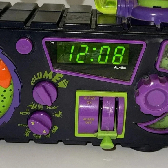 Vintage 1995 Nickelodeon Time Blaster Rise & Slime Alarm Clock AM/FM Radio - Picture 6 of 12